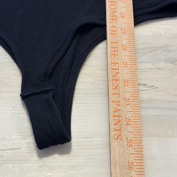 Magaschoni Black Micromodal Spandex Long Sleeve Thong Bodysuit Size S‎ - Picture 9 of 9